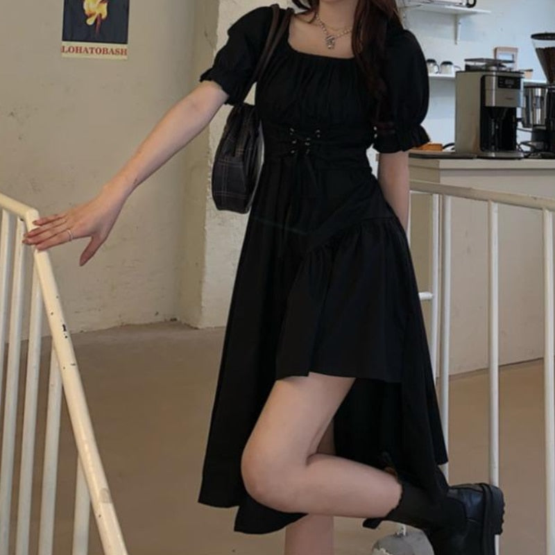 Kawaii Square Collar Dress - Black / L - All Dresses - Shirts & Tops - 14 - 2024
