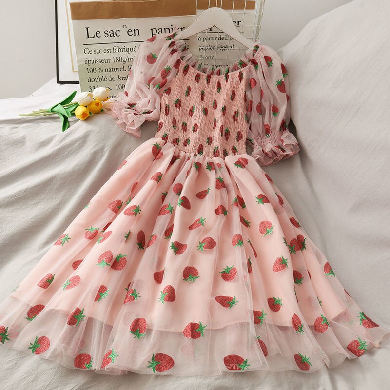 Kawaii Strawberry Dress - Pink / M - All Dresses - Dresses - 13 - 2024
