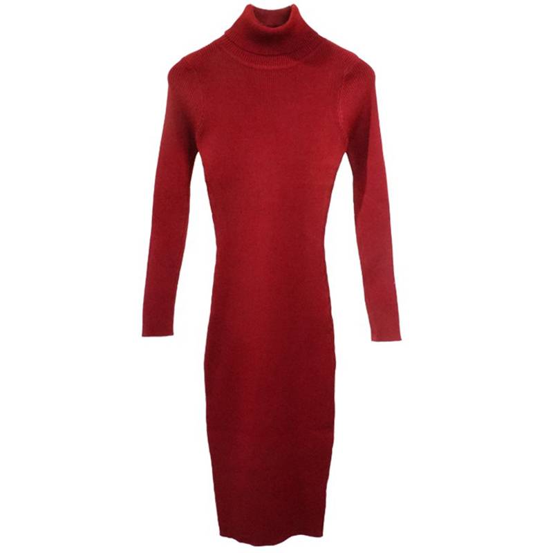 Knitted Turtleneck Dress - All Dresses - Shirts & Tops - 2 - 2024