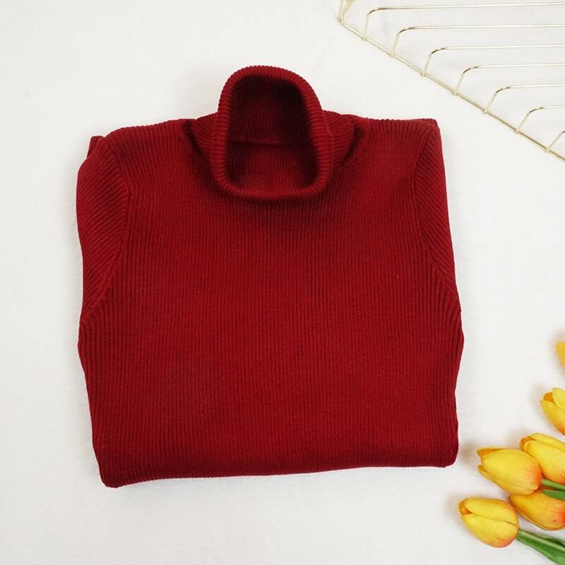 Knitted Turtleneck Dress - Red / Free - All Dresses - Shirts & Tops - 17 - 2024