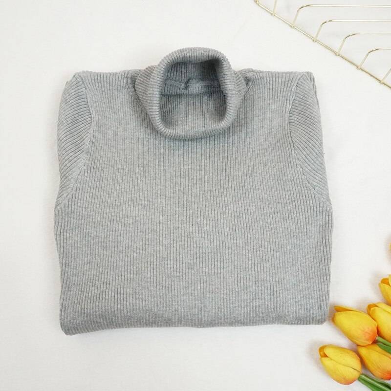 Knitted Turtleneck Dress - Gray / Free - All Dresses - Shirts & Tops - 15 - 2024