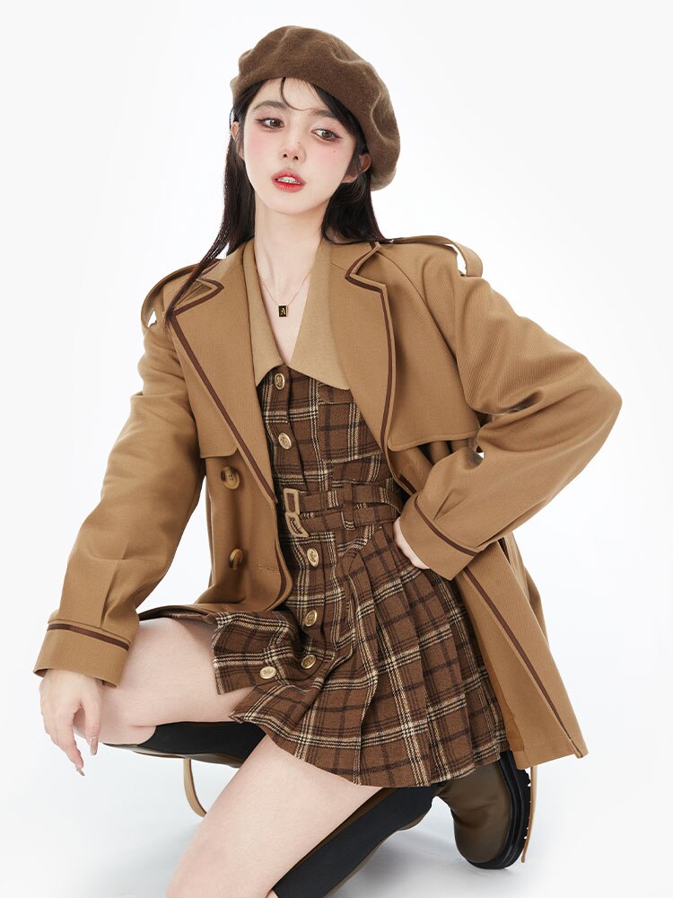Korean Pleated Dress Coat - All Dresses - Shirts & Tops - 3 - 2024