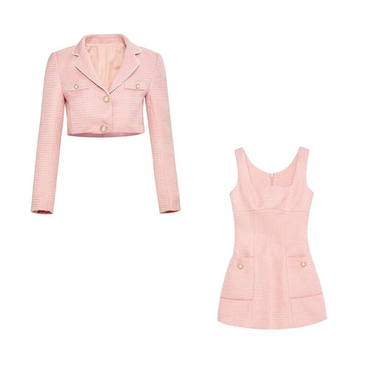 Korean Style Mini Dress Set - Pink / XL - All Dresses - Dresses - 7 - 2024