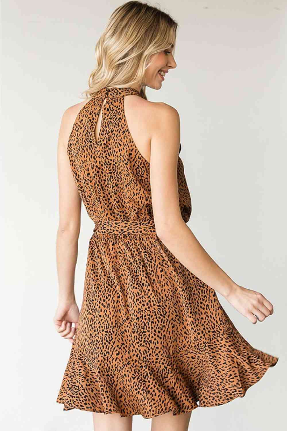 Leopard Belted Sleeveless Dress - All Dresses - Dresses - 2 - 2024