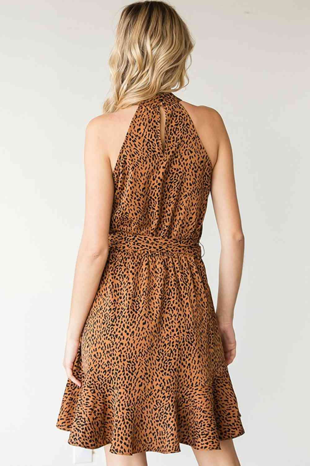 Leopard Belted Sleeveless Dress - All Dresses - Dresses - 6 - 2024