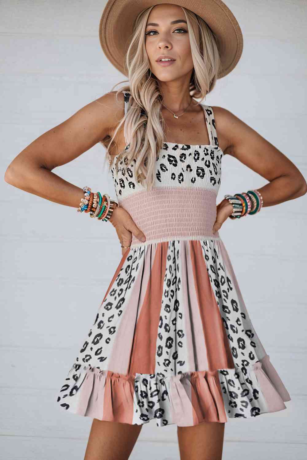 Leopard Color Block Sleeveless Dress - All Dresses - Dresses - 2 - 2024