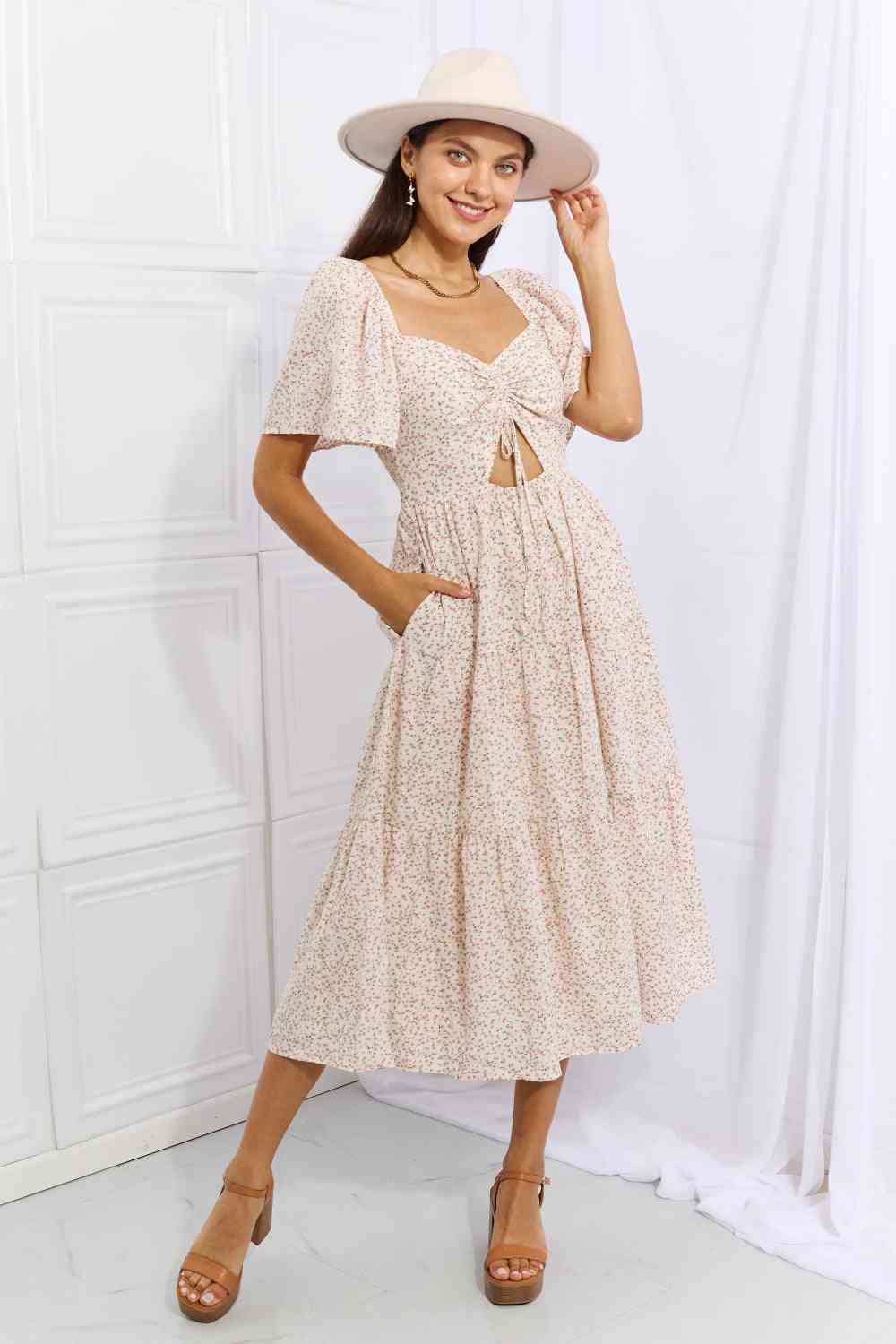 Let It Grow Full Size Floral Tiered Ruffle Midi Dress - All Dresses - Dresses - 4 - 2024