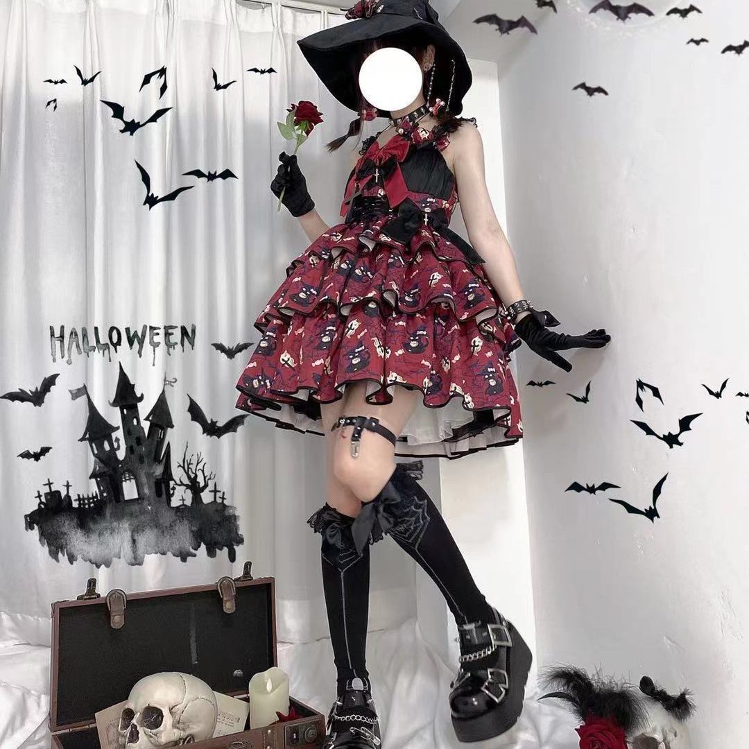 Lolita Cat Three-stage Princess Dress - Red / L - All Dresses - Clothing - 4 - 2024