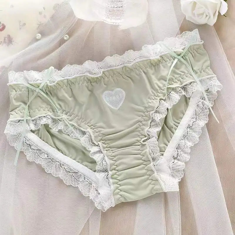 Lolita Lace Heart Panties - Green / L / 1pc - Sexy Lingerie - Lingerie - 6 - 2024