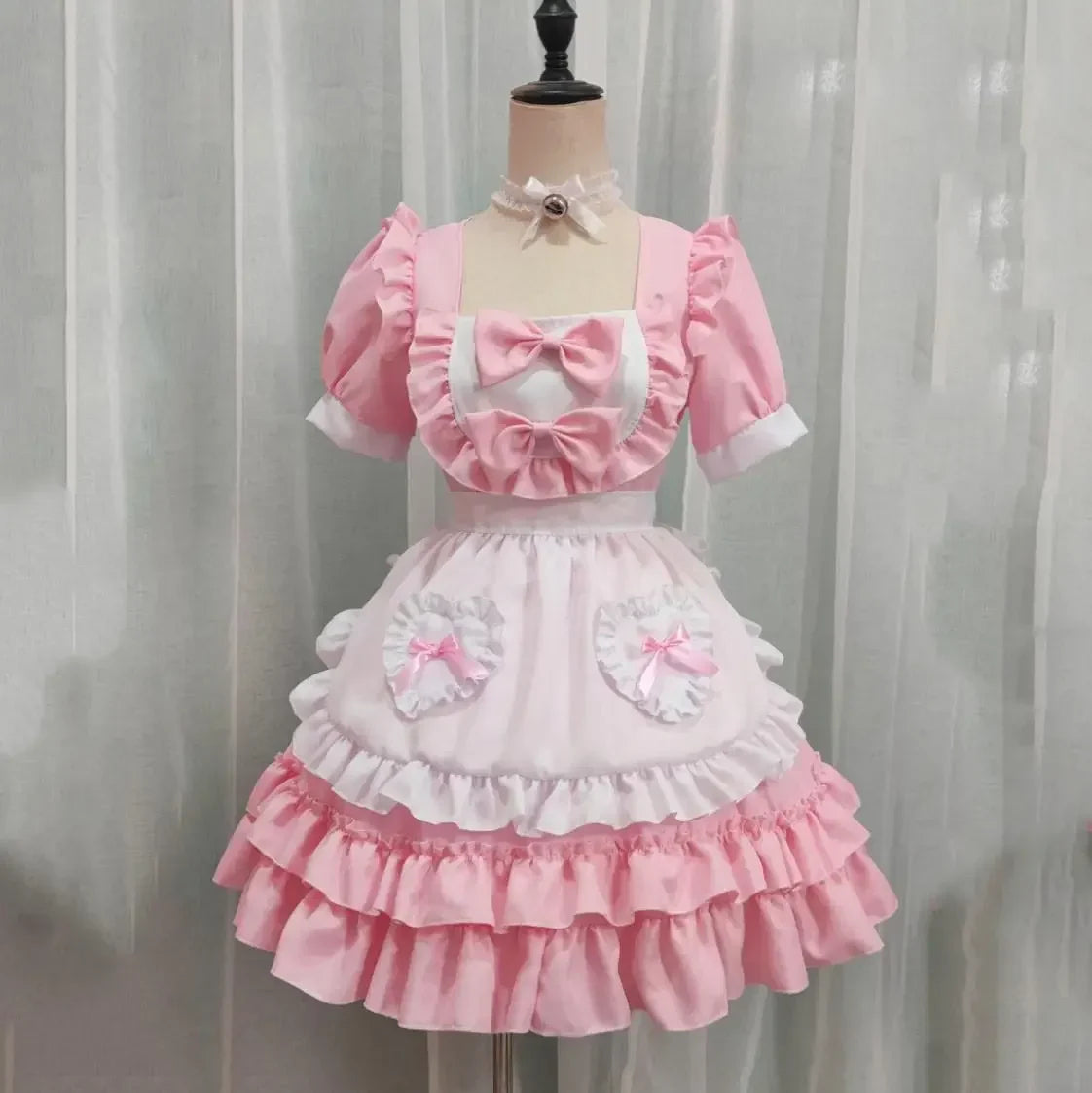 Lolita Pink Maid Dress - Sweet Japanese JSK - Pink / S - All Dresses - Dresses - 8 - 2024