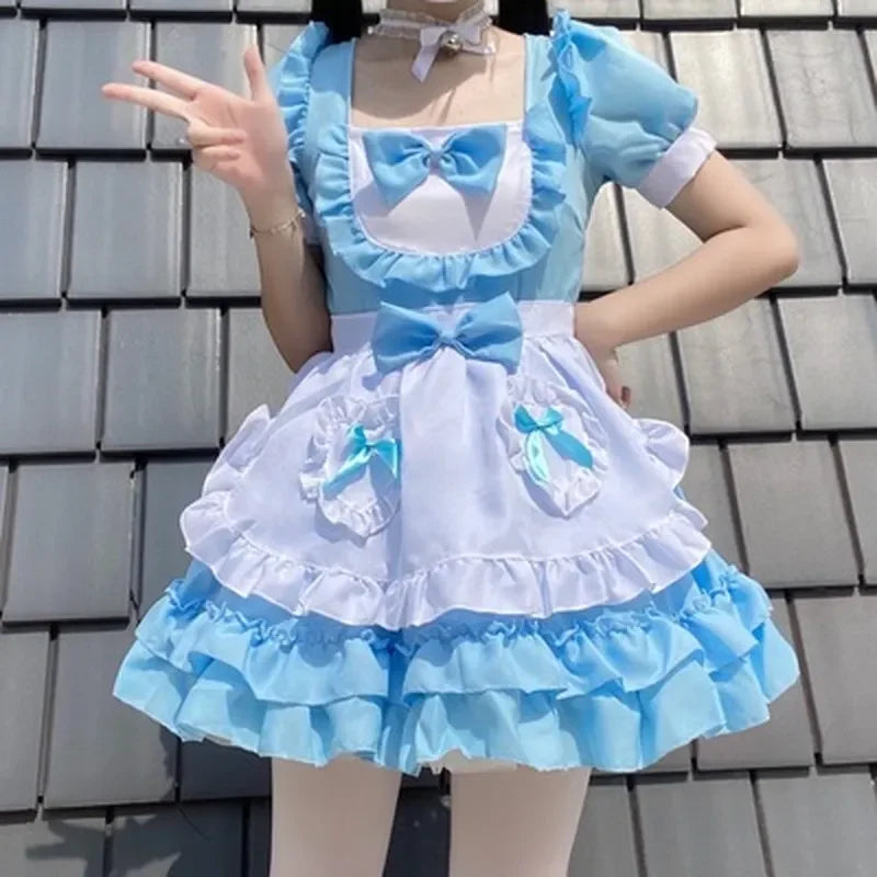 Lolita Pink Maid Dress - Sweet Japanese JSK - Blue / S - All Dresses - Dresses - 5 - 2024