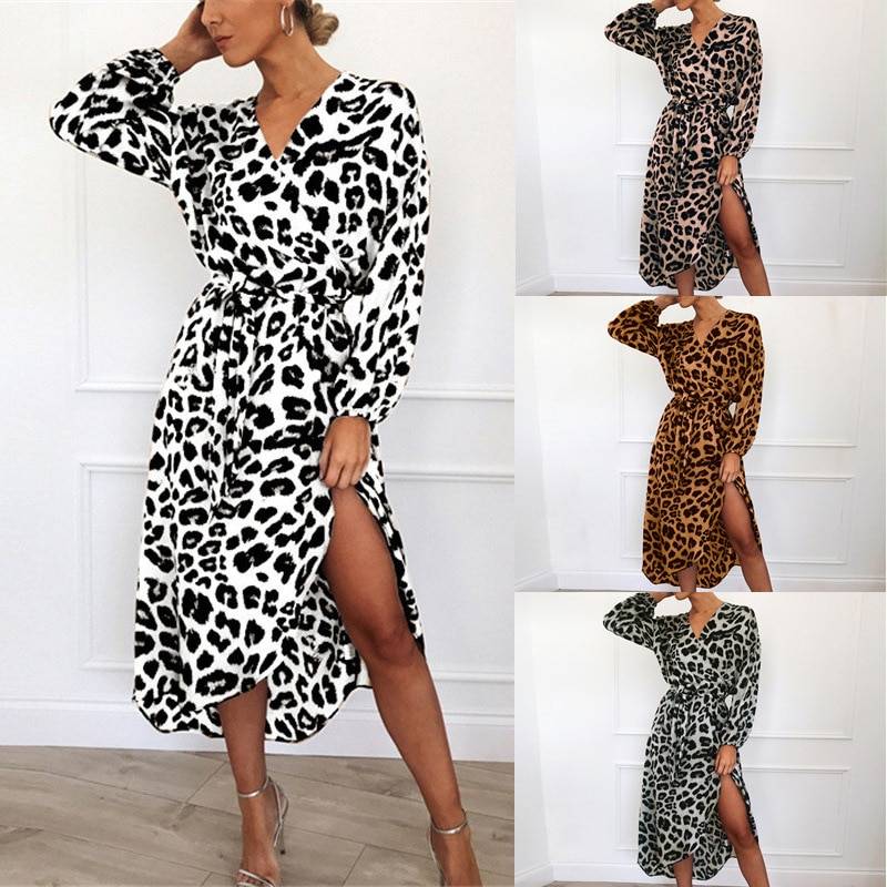 Long Leopard Printed Dress - All Dresses - Shirts & Tops - 7 - 2024