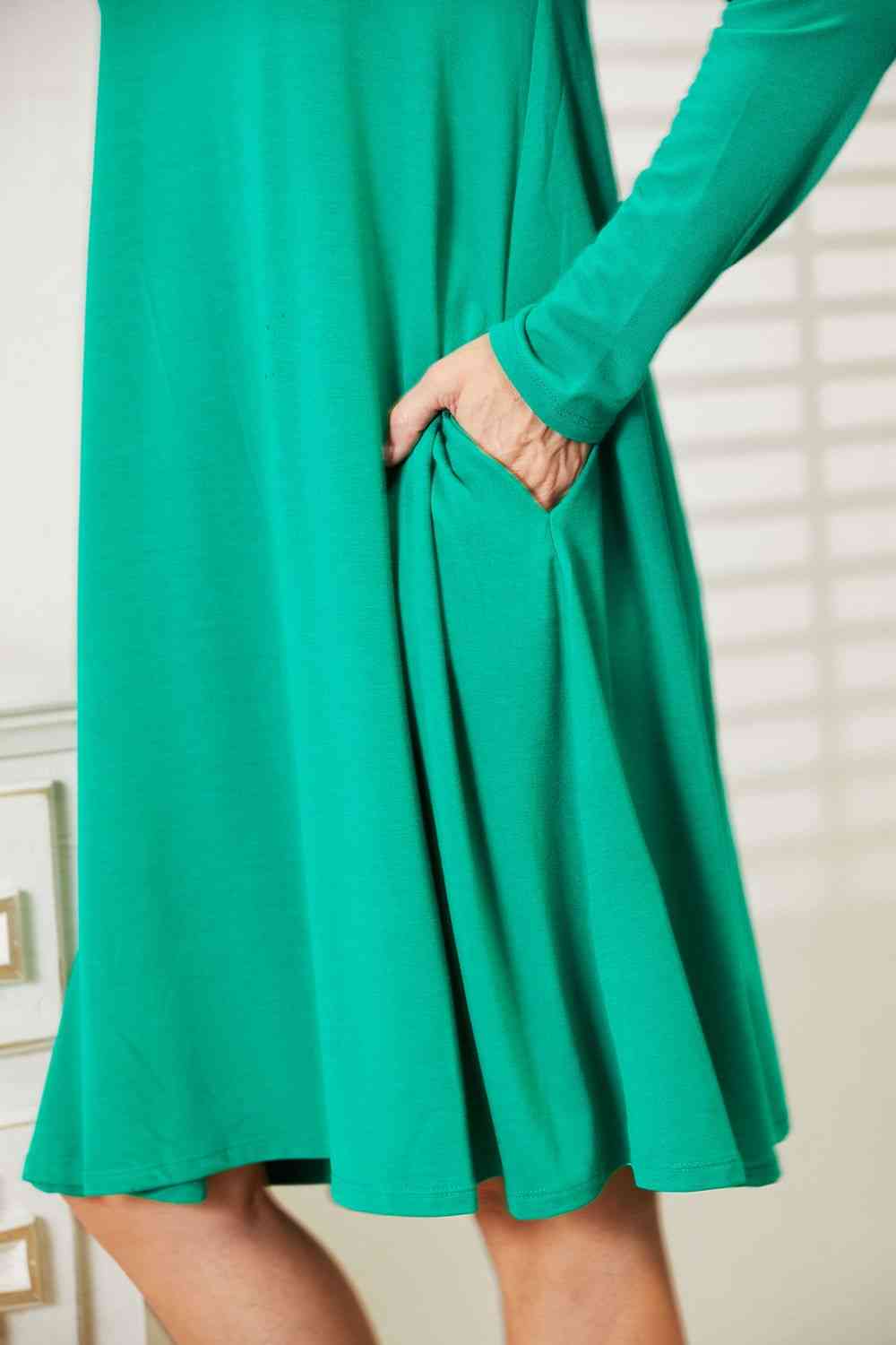 Long Sleeve Flare Dress with Pockets - All Dresses - Dresses - 13 - 2024