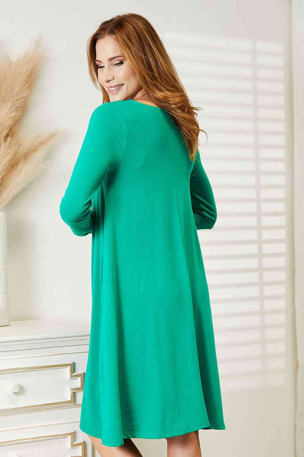 Long Sleeve Flare Dress with Pockets - All Dresses - Dresses - 8 - 2024