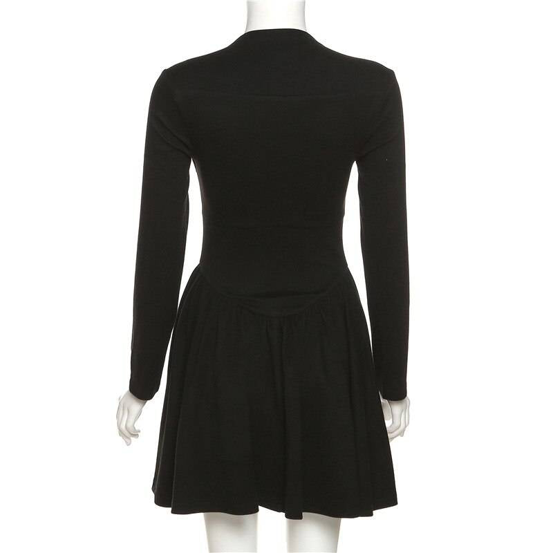 Long Sleeve Grunge A-line Dress - All Dresses - Cosmetics - 7 - 2024