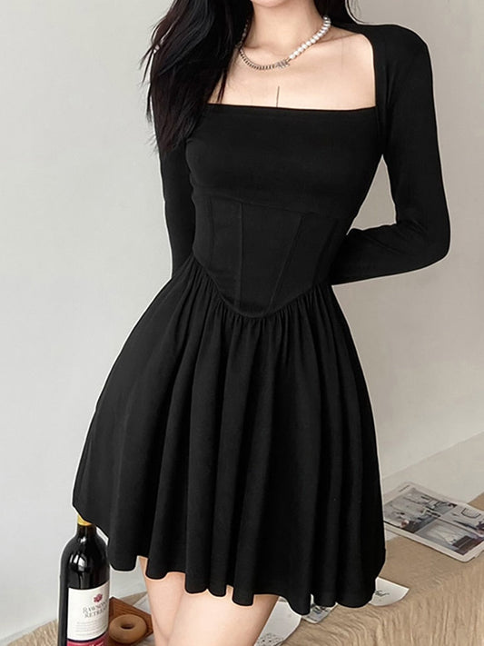 Long Sleeve Grunge A-line Dress - All Dresses - Cosmetics - 2 - 2024