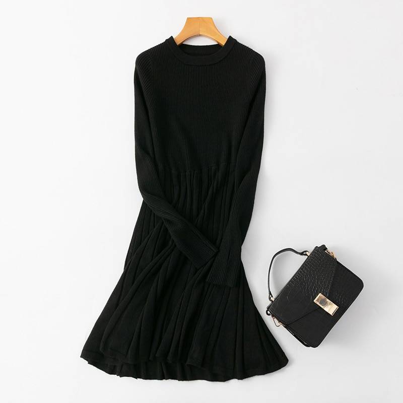 Midi Thick Sweater Dress - Black / M - All Dresses - Shirts & Tops - 12 - 2024