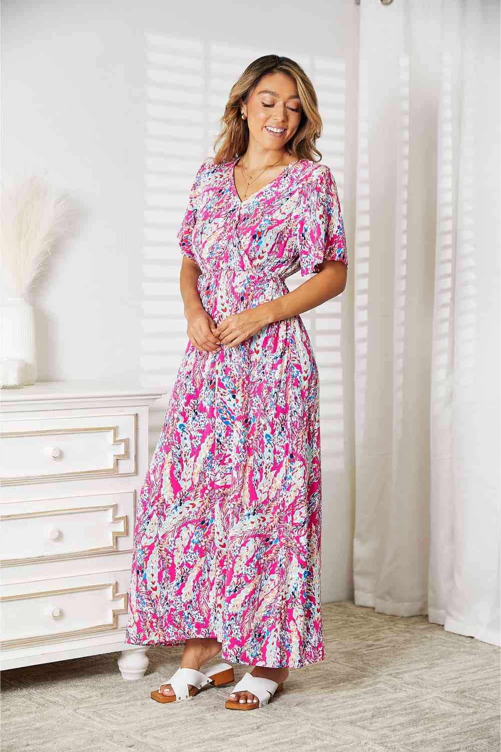 Multicolored V-Neck Maxi Dress - All Dresses - Dresses - 6 - 2024