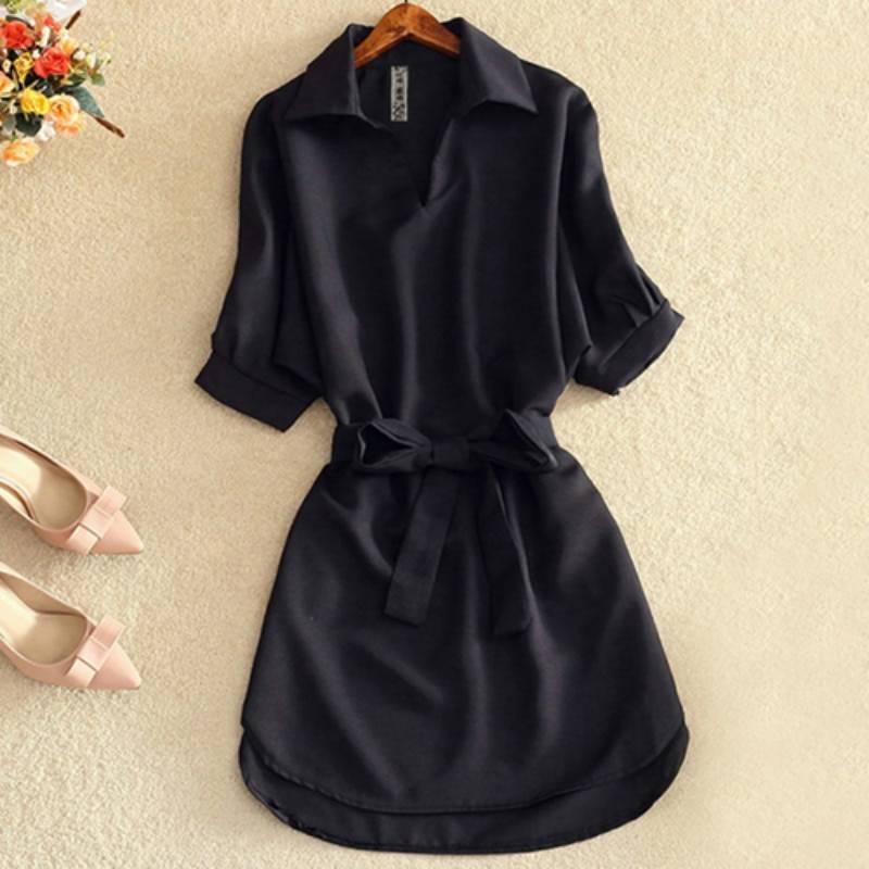 Office Styled Mini Dress - Black / M - All Dresses - Shirts & Tops - 11 - 2024