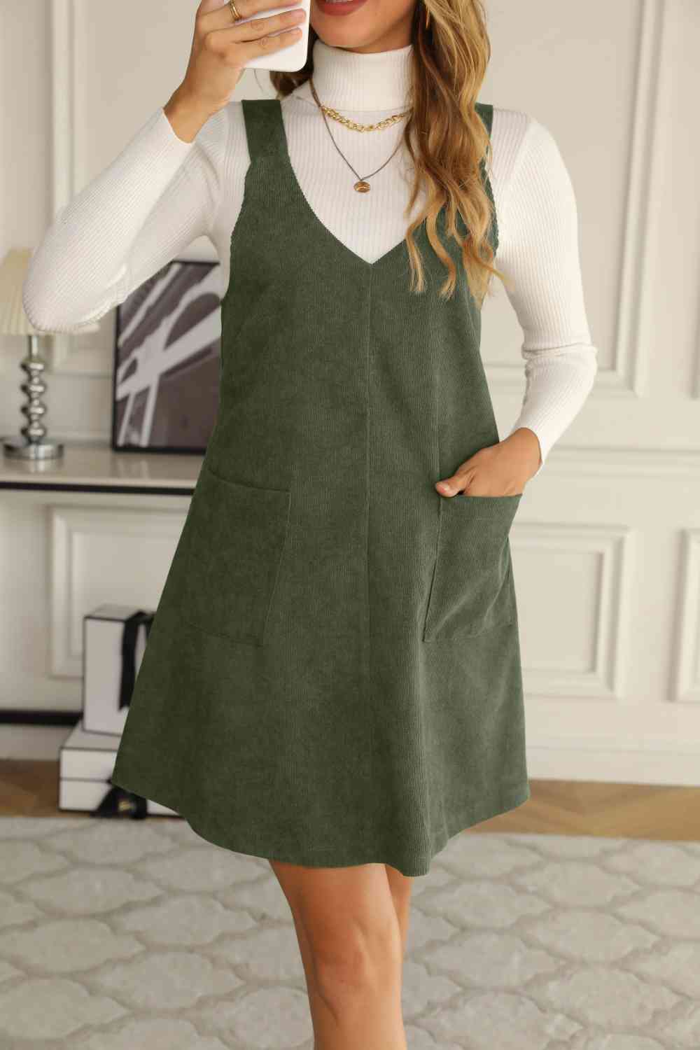 Overall Dress with Pockets - All Dresses - Dresses - 3 - 2024