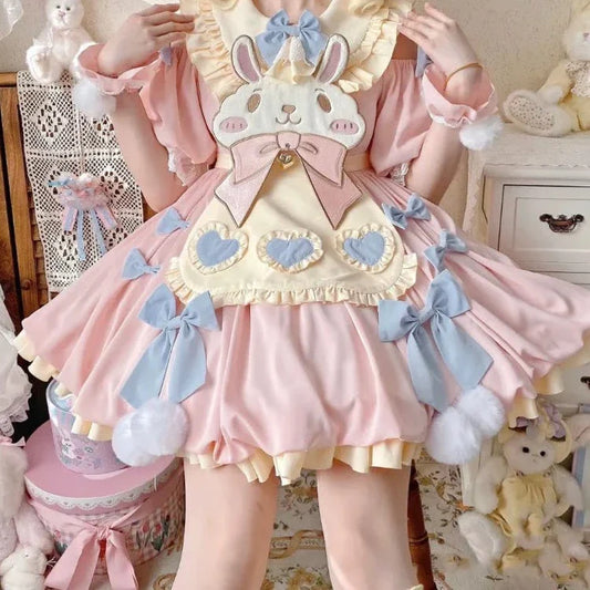 Pastel Easter Bunny Lolita Dress - Pink / S - All Dresses - Dresses - 1 - 2024