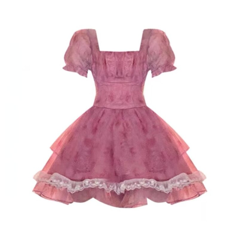 Pink Floral Short Party Dress - Pink / XL - All Dresses - Dresses - 17 - 2024
