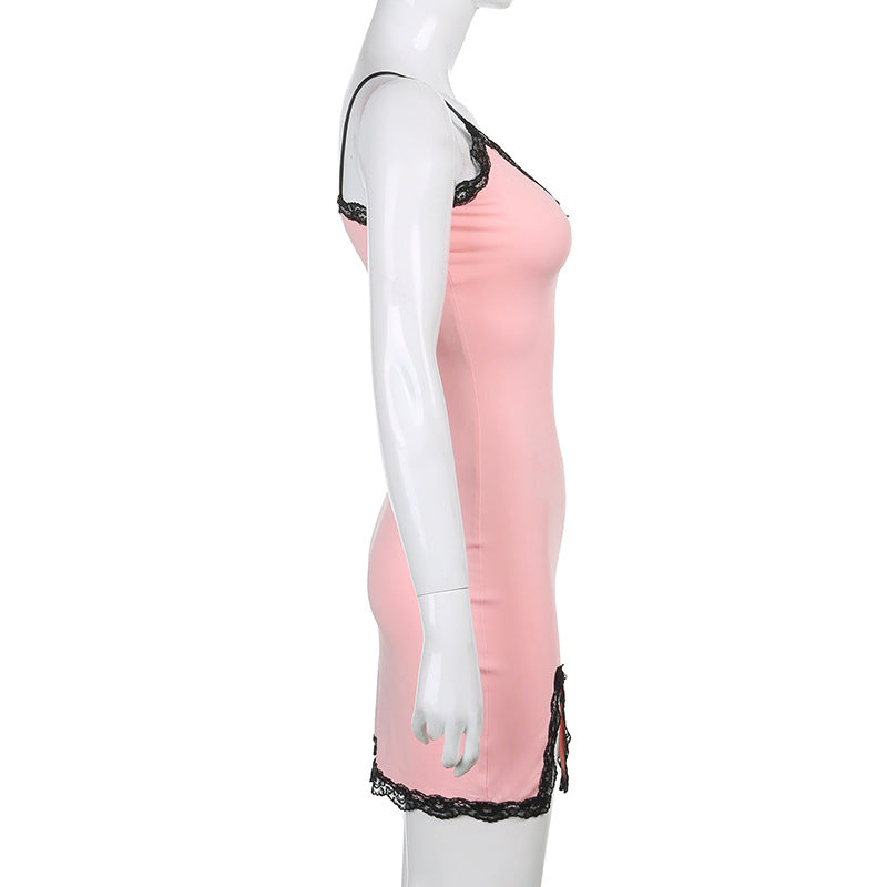 Pink Lace Strapless Dress - E-girl Streetwear - All Dresses - Dresses - 10 - 2024