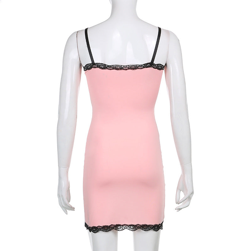 Pink Lace Strapless Dress - E-girl Streetwear - All Dresses - Dresses - 11 - 2024