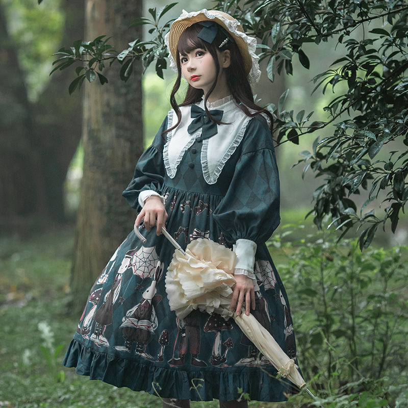 Poisonous Mushroom Gothic Lolita Dress - All Dresses - Eye Makeup - 1 - 2024