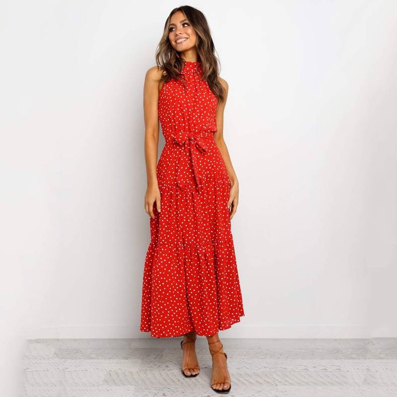 Polka Dot Halter Dress - All Dresses - Clothing - 7 - 2024