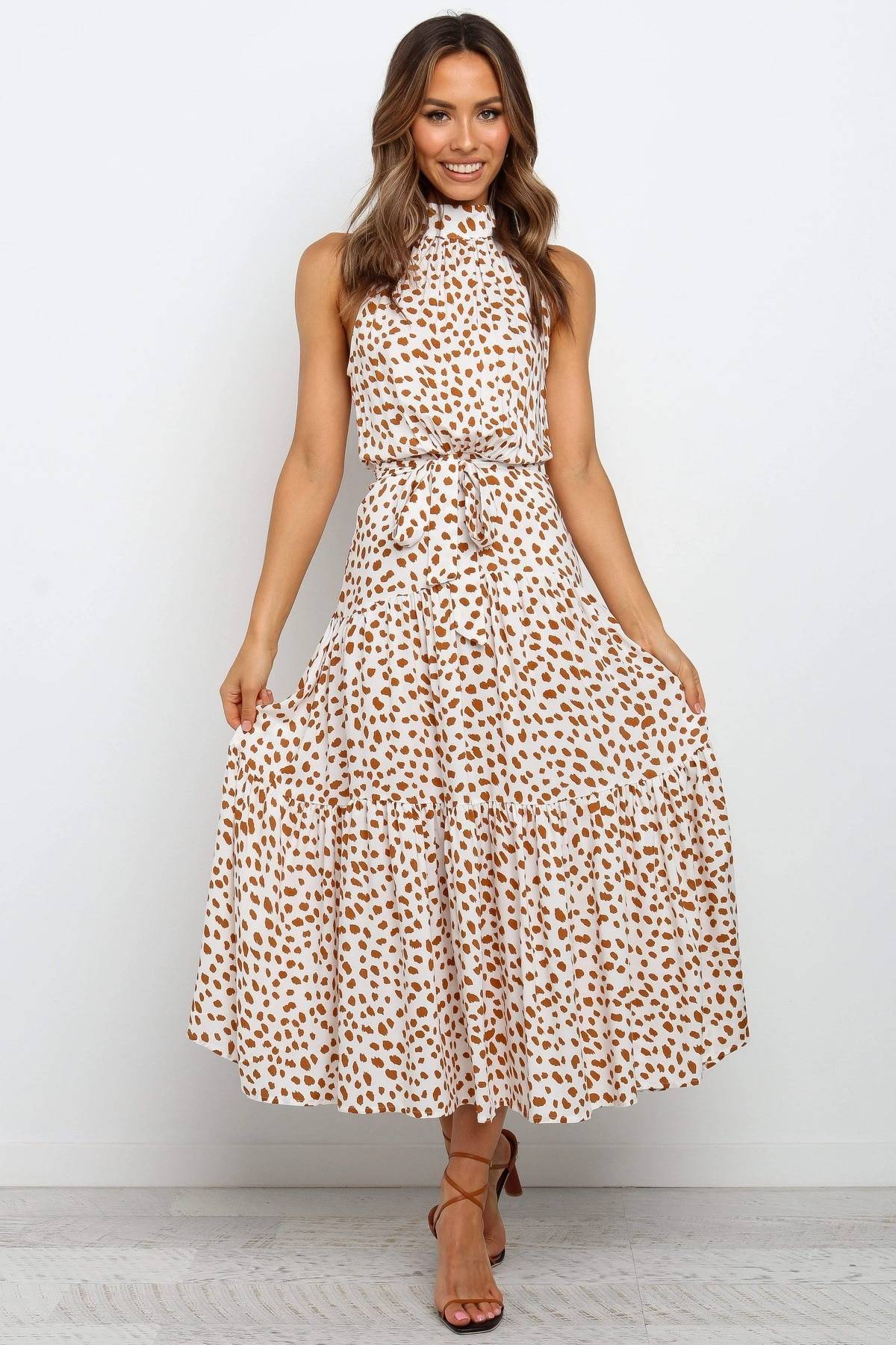 Polka Dot Halter Dress - All Dresses - Clothing - 43 - 2024
