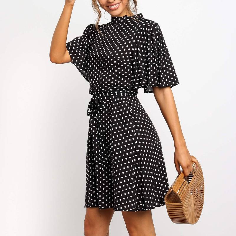 Polka Dot Mini Dress - All Dresses - Clothing - 1 - 2024