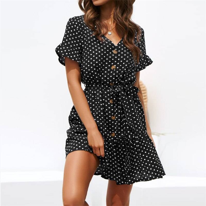 Polka Dot Dresses - Black / XL - All Dresses - Dresses - 18 - 2024