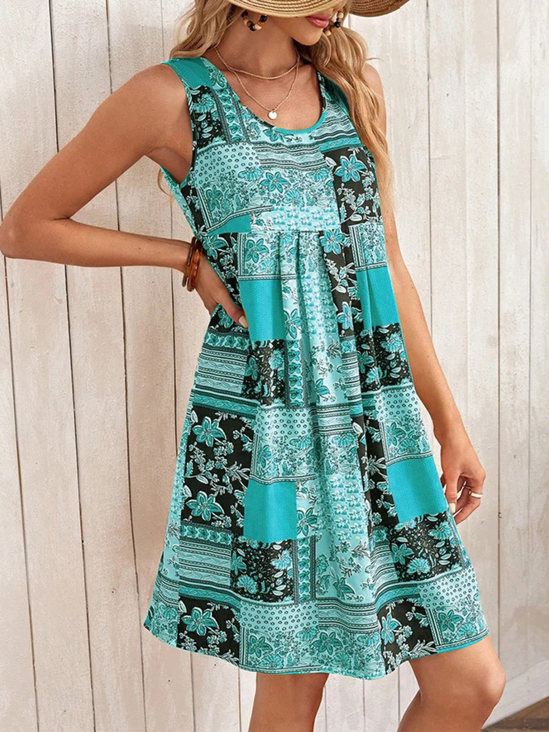 Printed Sleeveless Mini Dress - All Dresses - Dresses - 9 - 2024