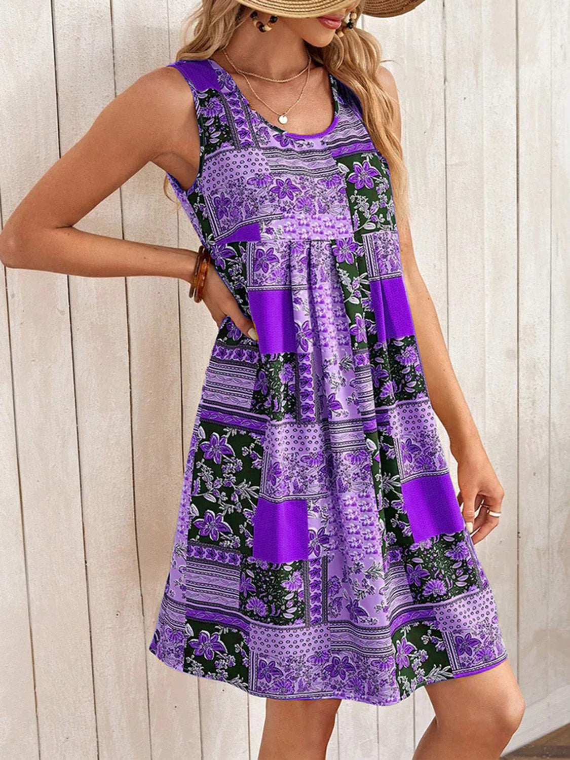 Printed Sleeveless Mini Dress - All Dresses - Dresses - 12 - 2024