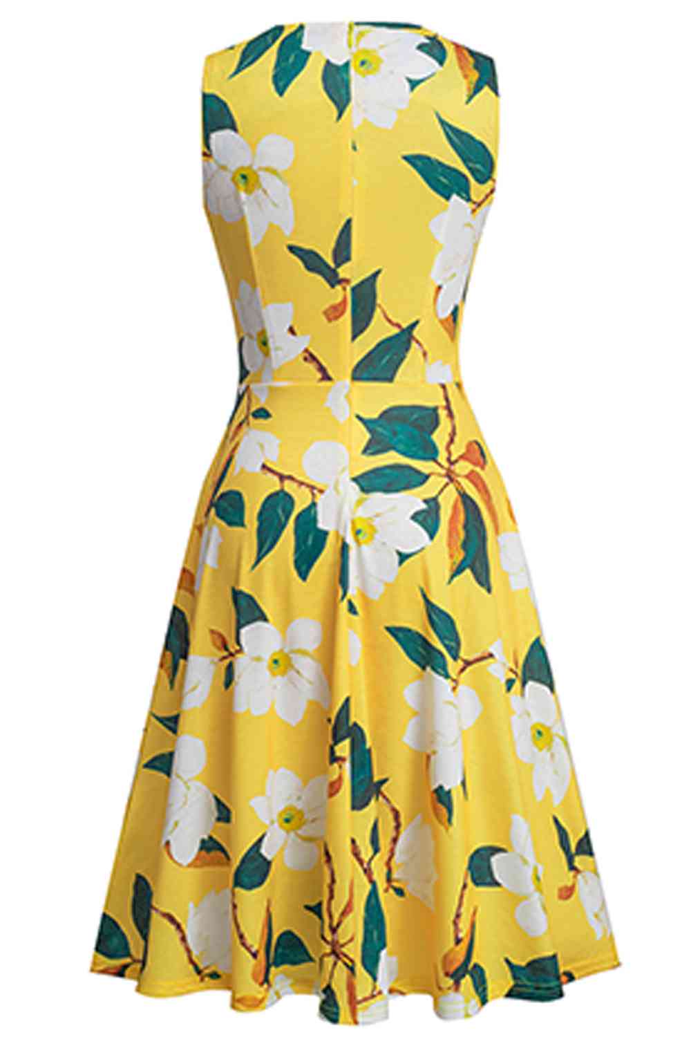 Printed Smocked Waist Sleeveless Dress - All Dresses - Dresses - 36 - 2024