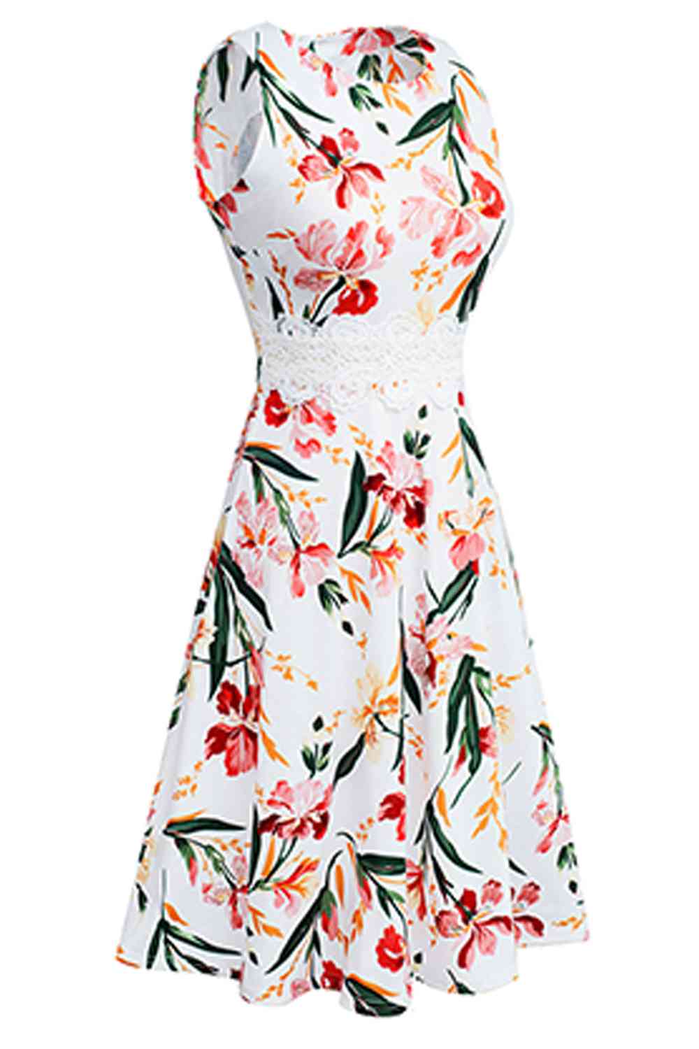 Printed Smocked Waist Sleeveless Dress - All Dresses - Dresses - 23 - 2024