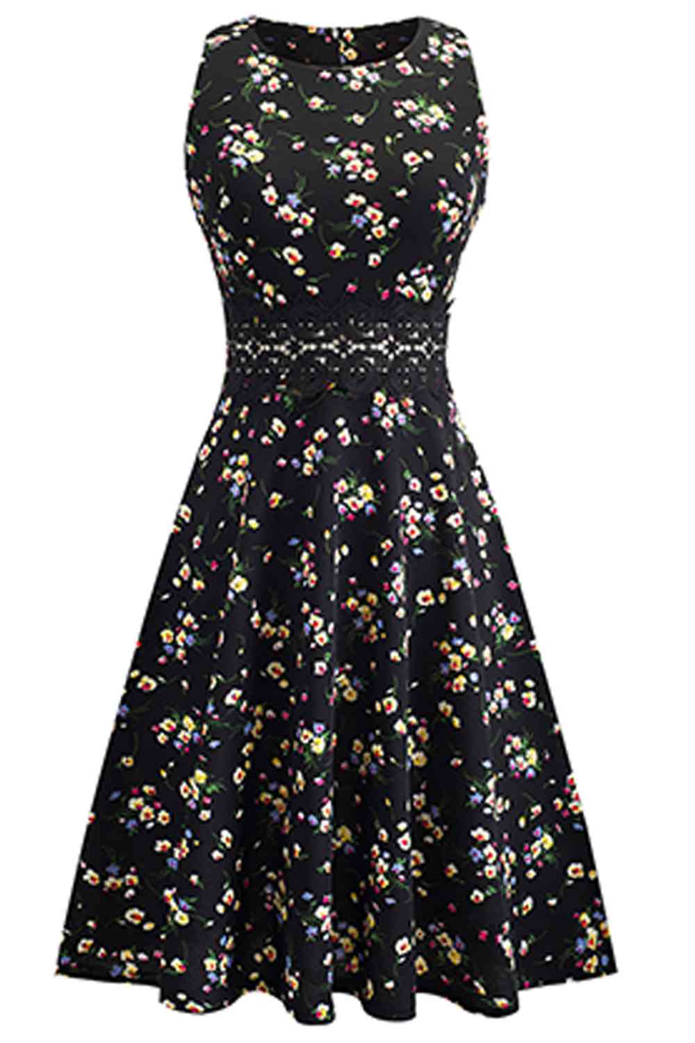 Printed Smocked Waist Sleeveless Dress - All Dresses - Dresses - 5 - 2024
