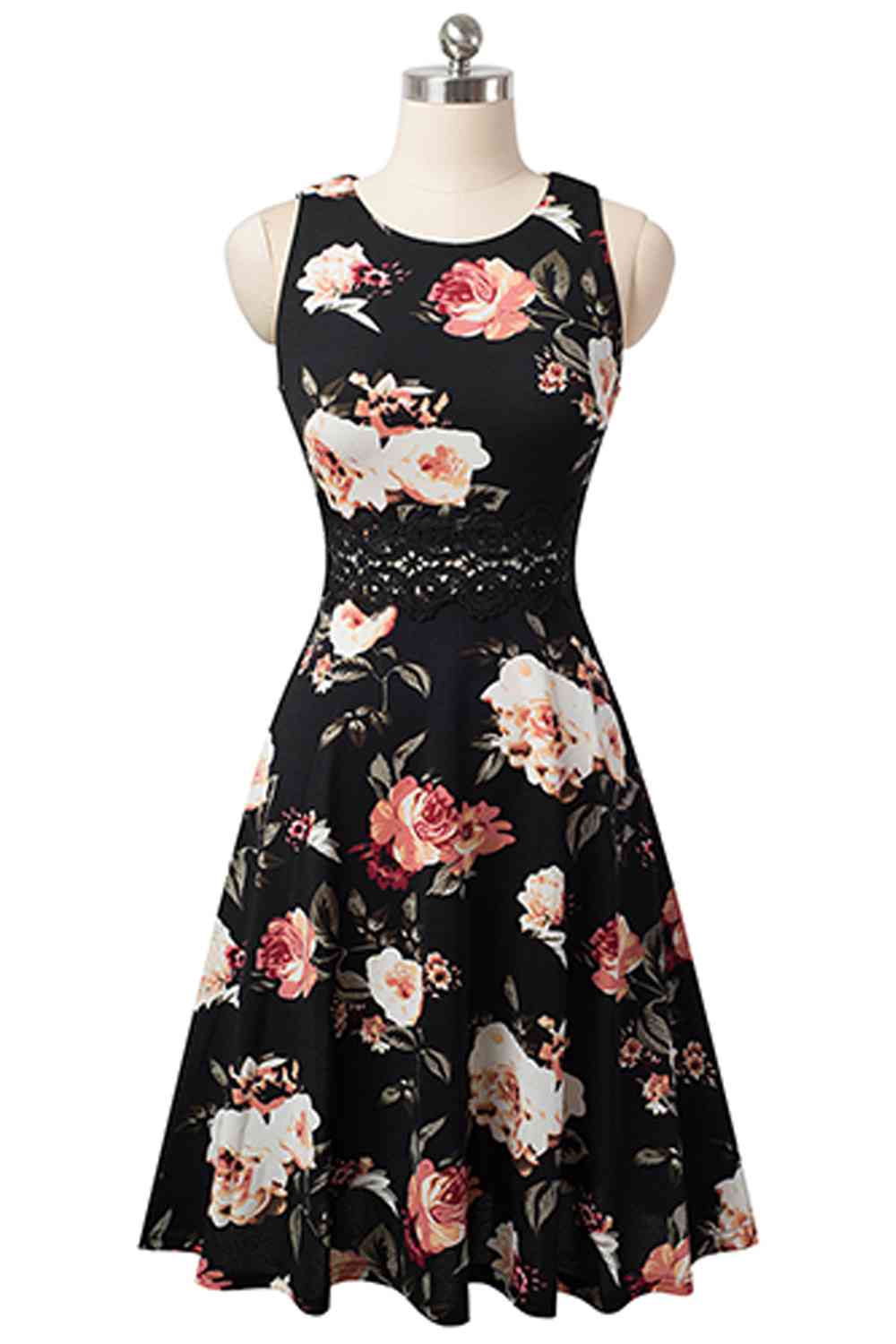Printed Smocked Waist Sleeveless Dress - All Dresses - Dresses - 11 - 2024
