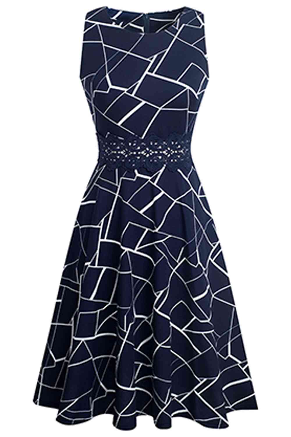 Printed Smocked Waist Sleeveless Dress - All Dresses - Dresses - 3 - 2024