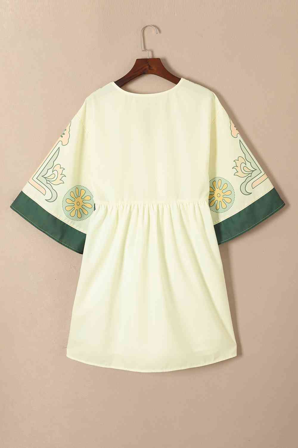 Printed V-Neck Kimono Sleeve Dress - All Dresses - Dresses - 2 - 2024