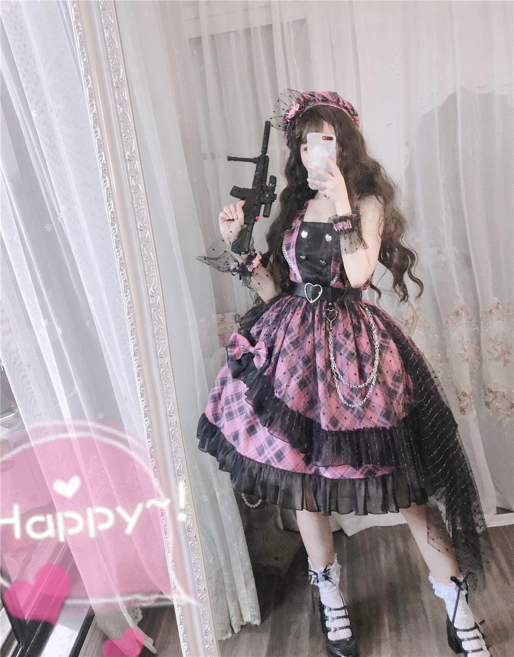 Punk Lolita Dress - Pink / One Size - All Dresses - Dresses - 4 - 2024