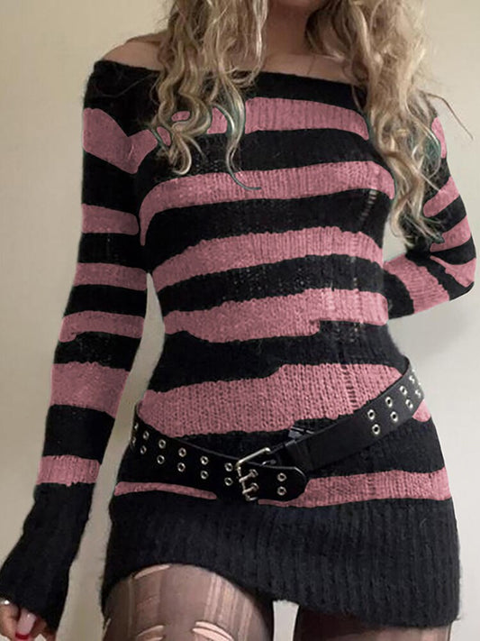 Punk Style Knitted Dress - All Dresses - Shirts & Tops - 1 - 2024