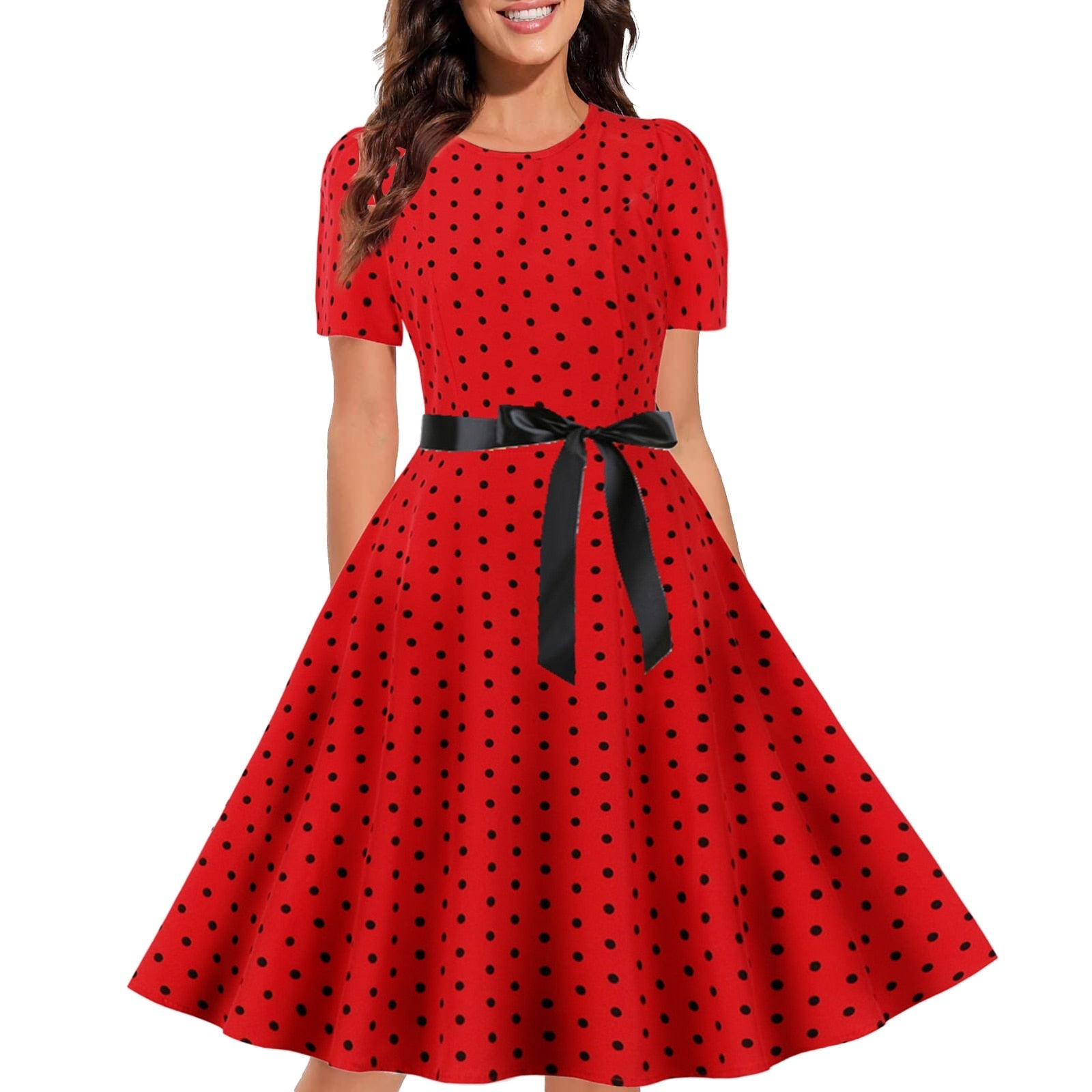 Retro Chic Vintage Print Dress - All Dresses - Dresses - 4 - 2024