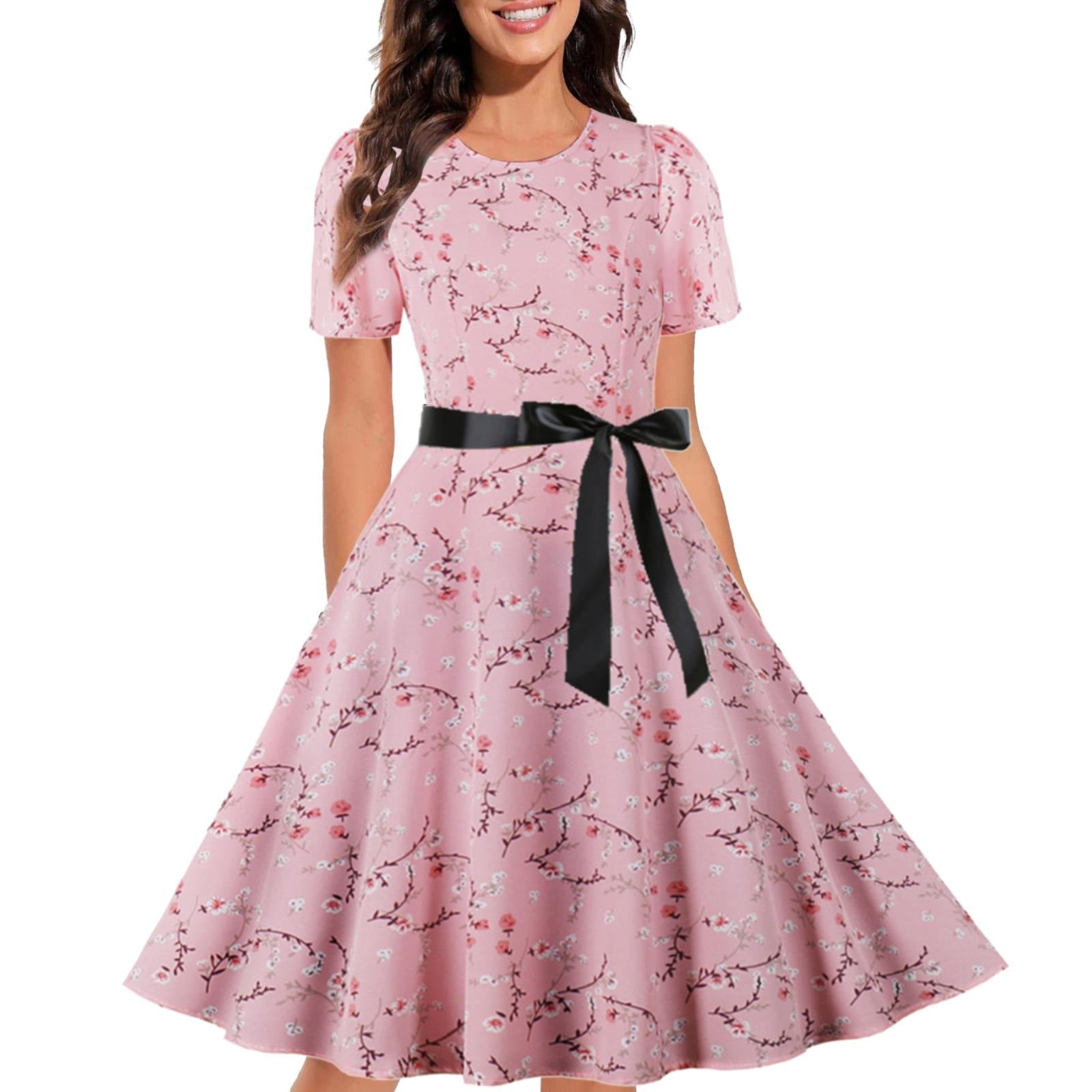 Retro Chic Vintage Print Dress - Floral / M - All Dresses - Dresses - 11 - 2024