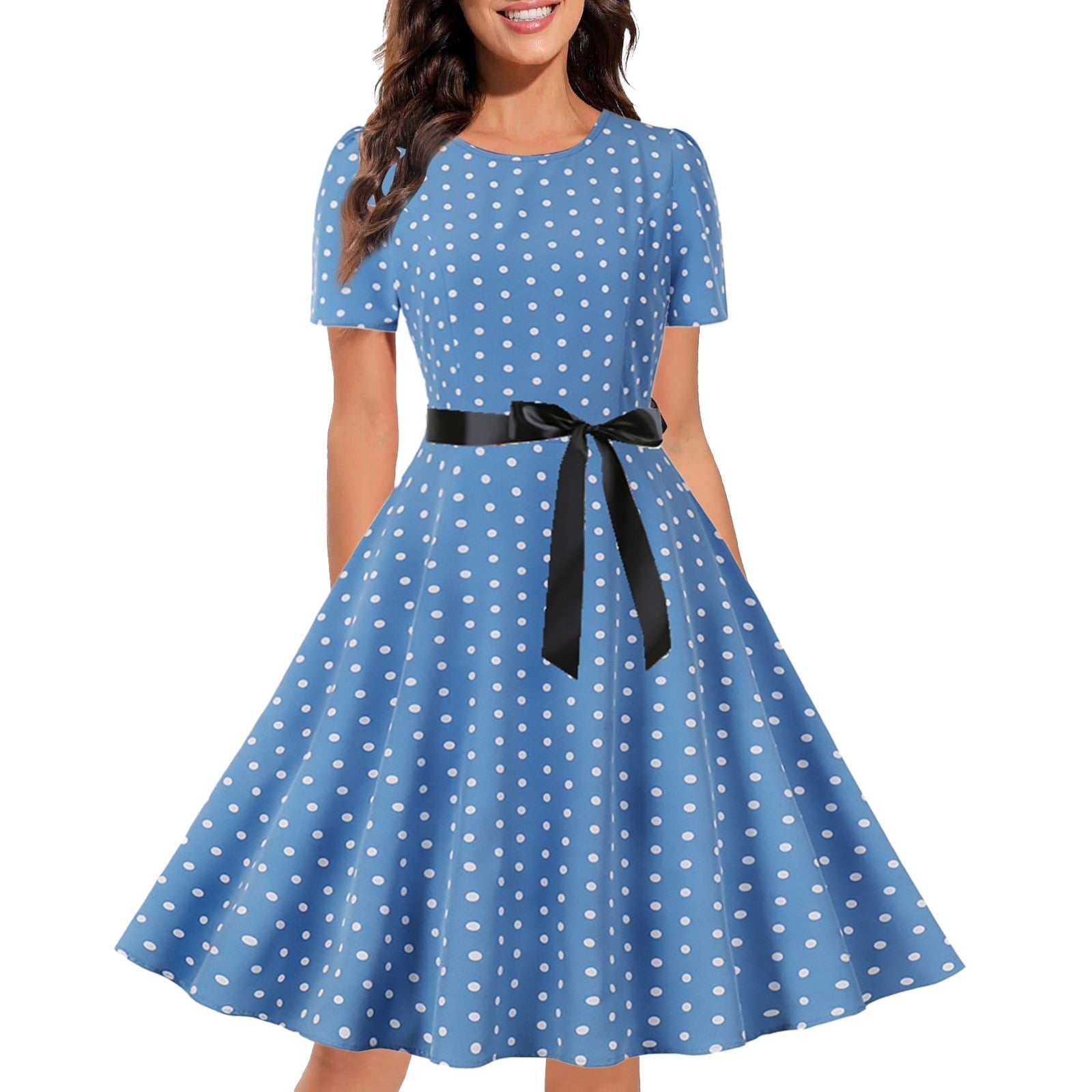 Retro Chic Vintage Print Dress - All Dresses - Dresses - 6 - 2024