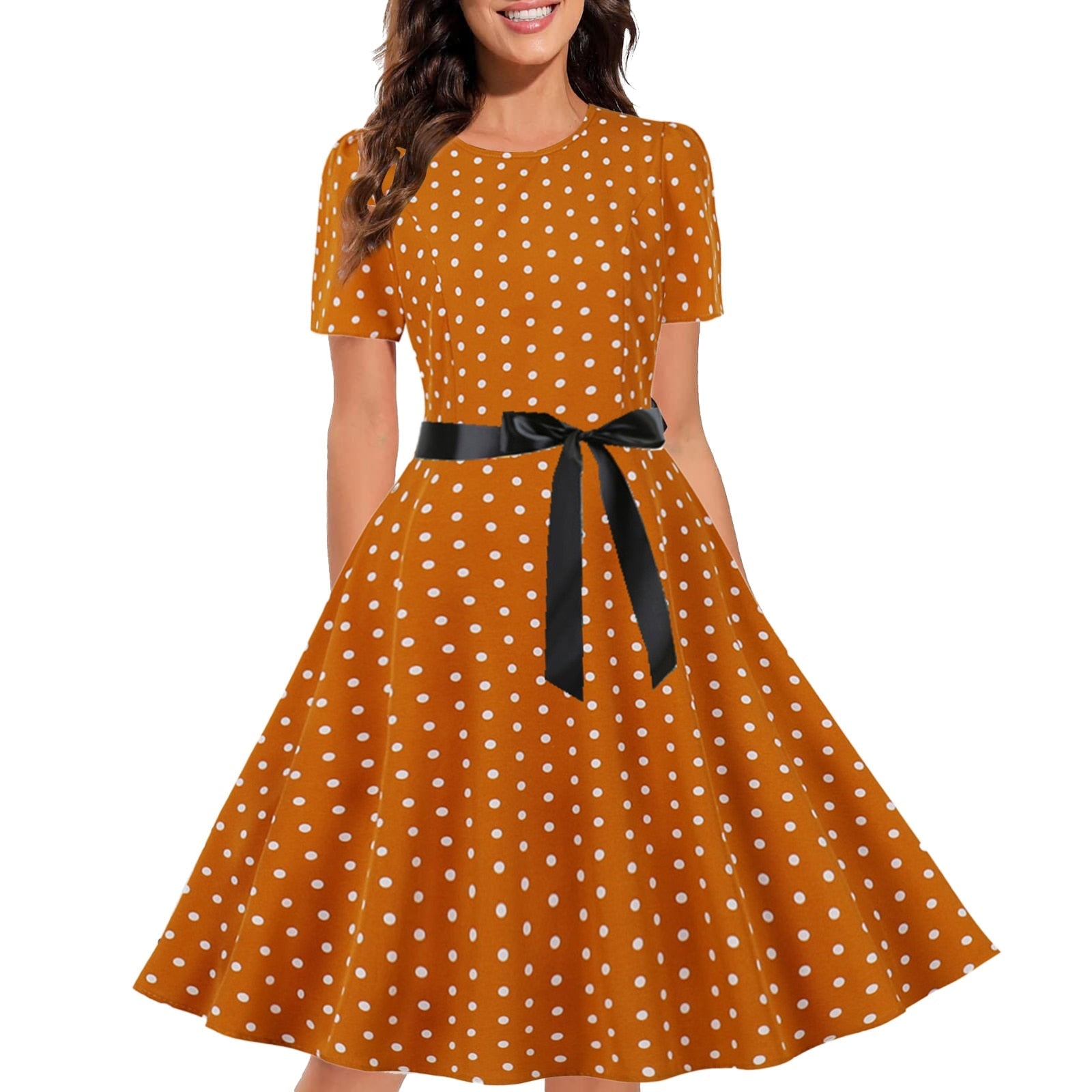 Retro Chic Vintage Print Dress - All Dresses - Dresses - 5 - 2024