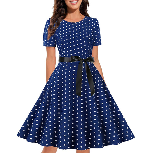 Retro Chic Vintage Print Dress - All Dresses - Dresses - 1 - 2024