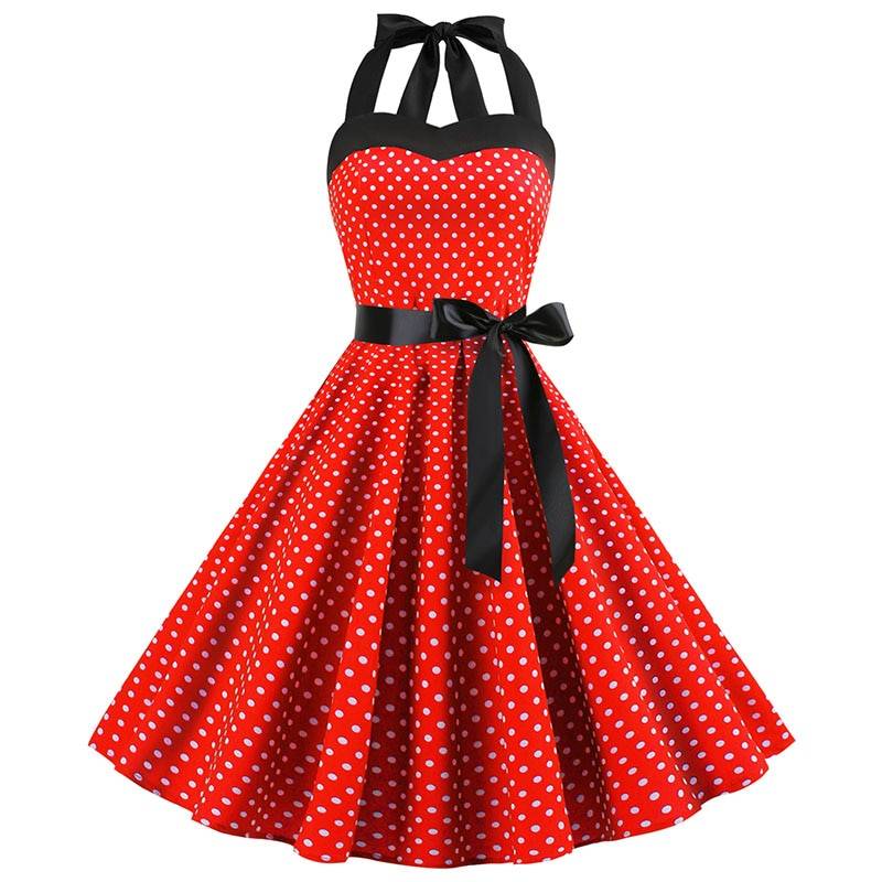 Retro Polka Dot Dress - Red / XL - All Dresses - Dresses - 20 - 2024