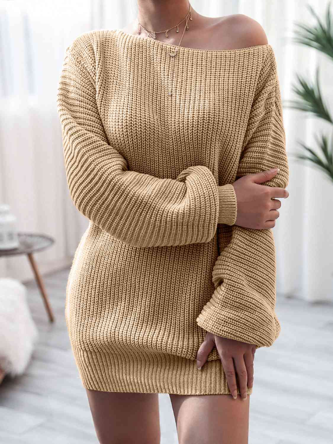 Rib-Knit Mini Sweater Dress - All Dresses - Dresses - 8 - 2024